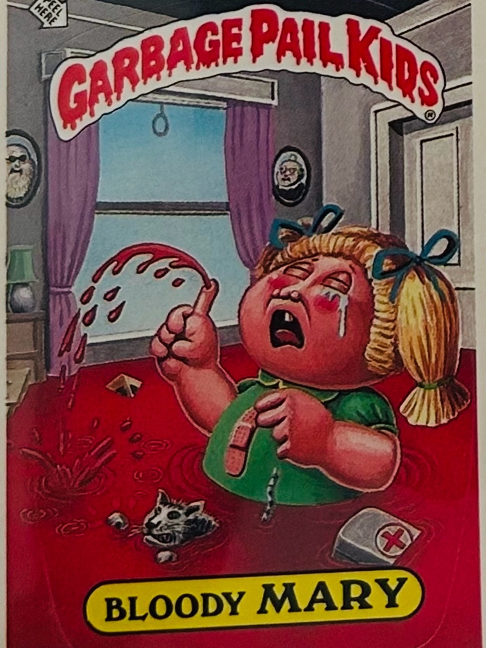 Vintage 1980’s Garbage Pail Kids BLOODY MARY Collector’s Sticker Card